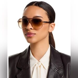 Ray-Ban Bill Brow Bar Aviator Sunglasses, 56mm